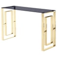 thumbnail image 1 of Best Master Mallory Stainless Steel and Smoked Glass Console Table in Gold, 1 of 2
