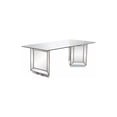 thumbnail image 1 of Best Master Furniture Nicolette Mirrored Silver Dining Table, 96", 1 of 3