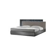 thumbnail image 1 of Best Master Romania Poplar Wood Queen Platform Bed in Black/Zebra Gray, 1 of 3