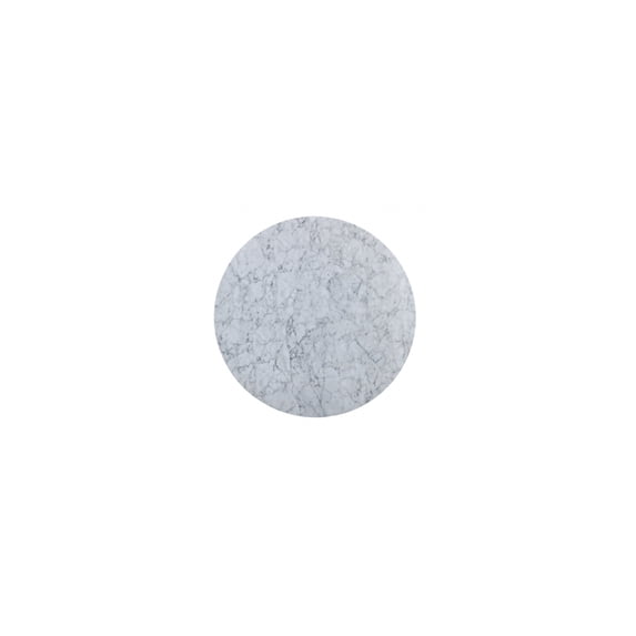 Best Master Serenity White/Gray Faux Marble Round Dining Table