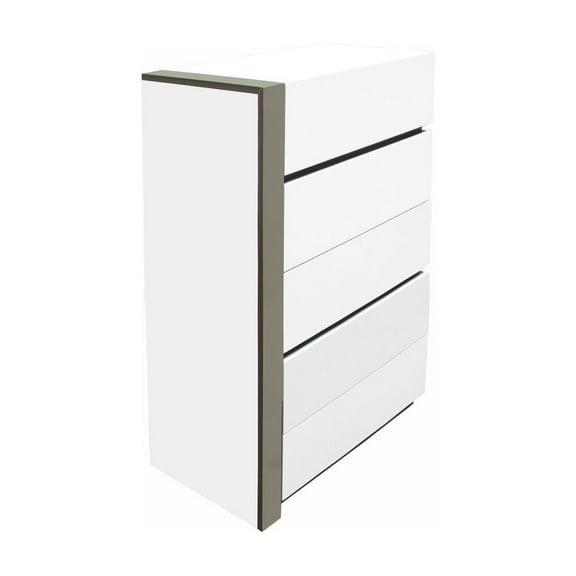 Best Master Seville 5-Drawer Engineered Wood Bedroom Chest in White