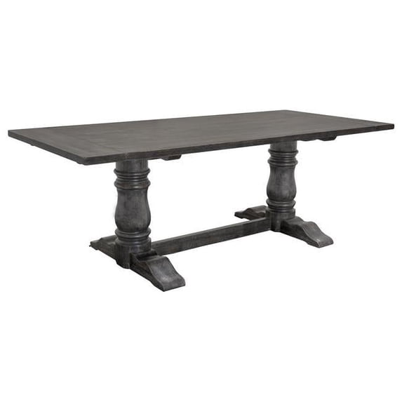 Best Master Furniture Rustic Smoked Gray Rectangular Dining Table ...