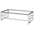 thumbnail image 1 of Best Master Furniture Best Master Stainless Steel and Glass Coffee Table in Silver Base/Clear, 1 of 2