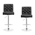 thumbnail image 1 of Best Master Swivel Bar Stool With Crystal and Tufted Look in Black (Set of 2), 1 of 4