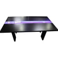 thumbnail image 1 of Best Master Zendaya Solid Wood Dining Table in Black Wood with LED Lights, 1 of 3