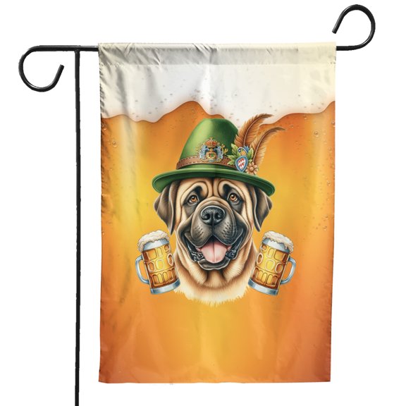 Best Mastiff Dad Proud Beer Lover Happy Oktoberfest Garden Flag 12x18in Double Sided Mastiffs Dog Lover Gifts Idea Outdoor Decor - 02016