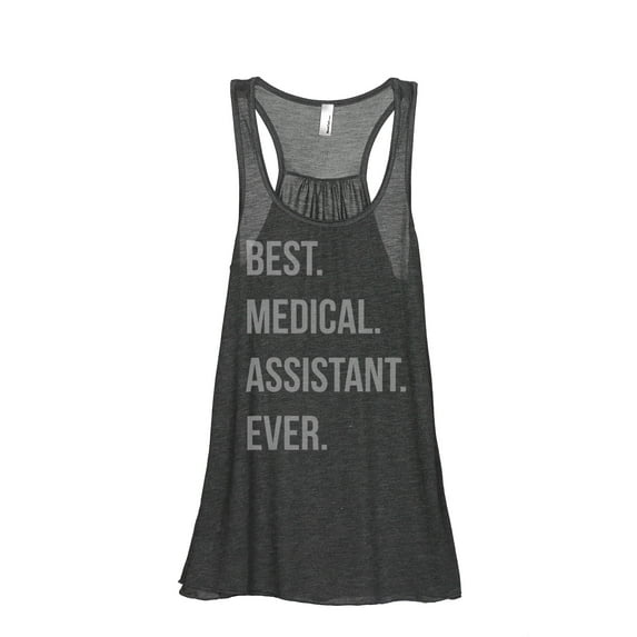 Best Medical Assistant Ever Women's Fashion Sleeveless Flowy Racerback Workout Yoga Tank Top Charcoal Grey Small