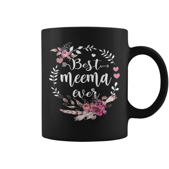 Best Meema Ever Blessed Meema Floral Mothers Day Gift Coffee Mugs