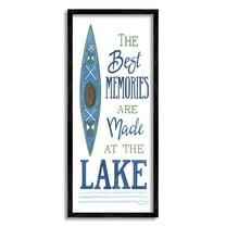Best Memories Made At Lake Phrase Inspirational Graphic Art Black Framed Art Print Wall Art