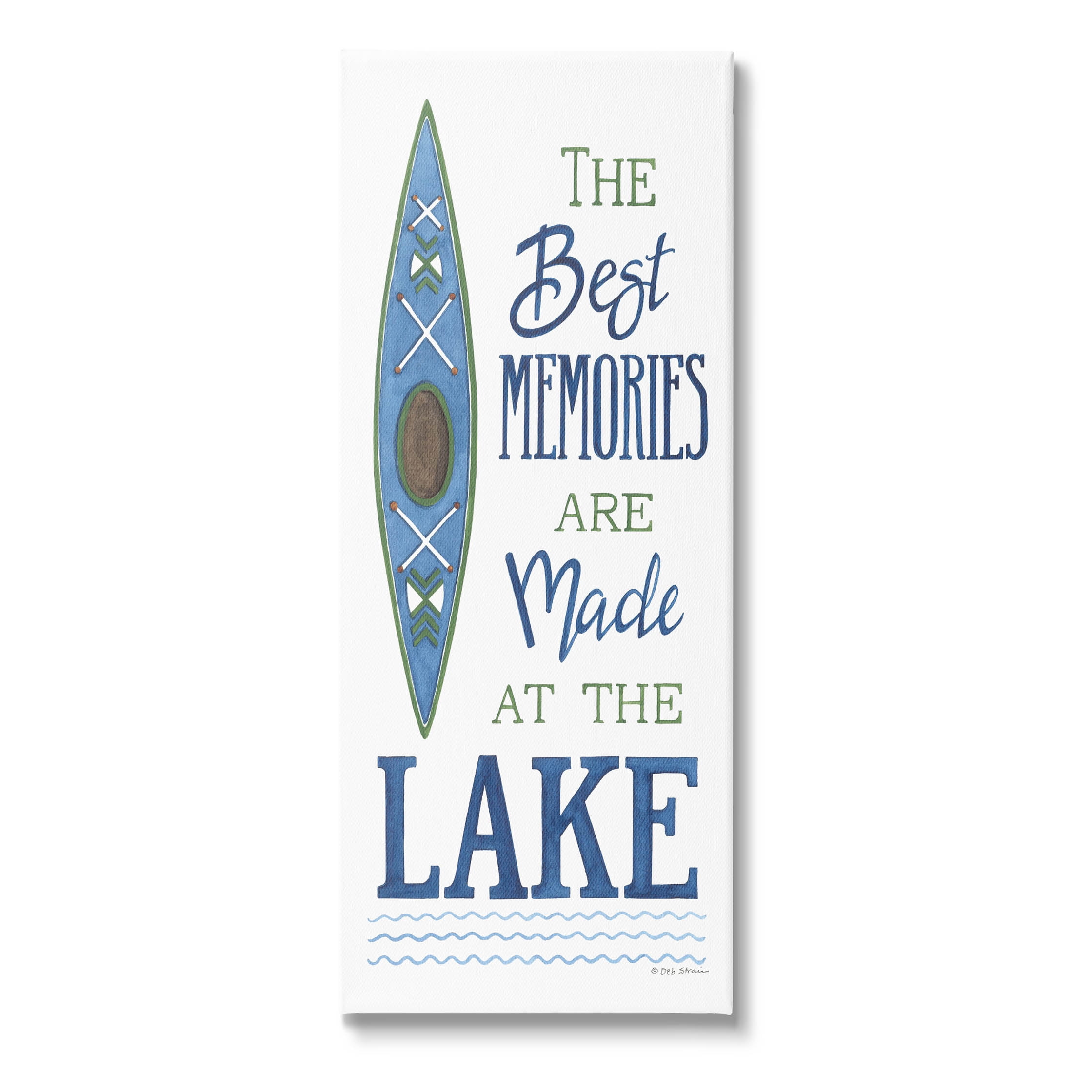 Best Memories Made At Lake Phrase Inspirational Graphic Art Gallery Wrapped Canvas Print Wall Art
