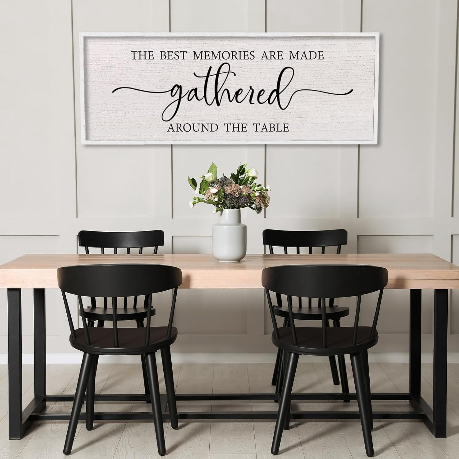 The Best Memories Are Made Gathered Around The Table Sign Wall Art ...