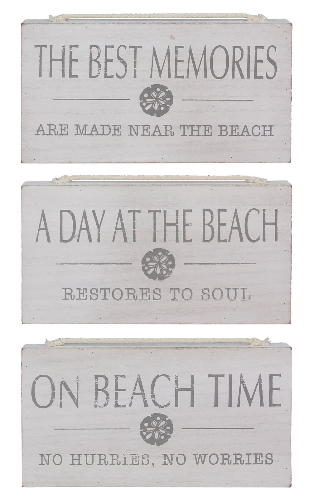 Best Memories On Beach Time Day at Beach Signs Set of 3 Wood 10.25 ...