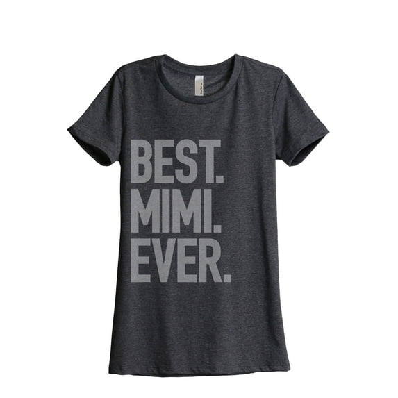 Best Mimi Ever Women's Fashion Relaxed T-Shirt Tee Charcoal Grey 2X-Large