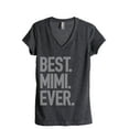 thumbnail image 1 of Best Mimi Ever Women's Fashion Relaxed V-Neck T-Shirt Tee Charcoal Grey Medium, 1 of 3