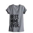 thumbnail image 1 of Best Mimi Ever Women's Fashion Relaxed V-Neck T-Shirt Tee Heather Grey Small, 1 of 3