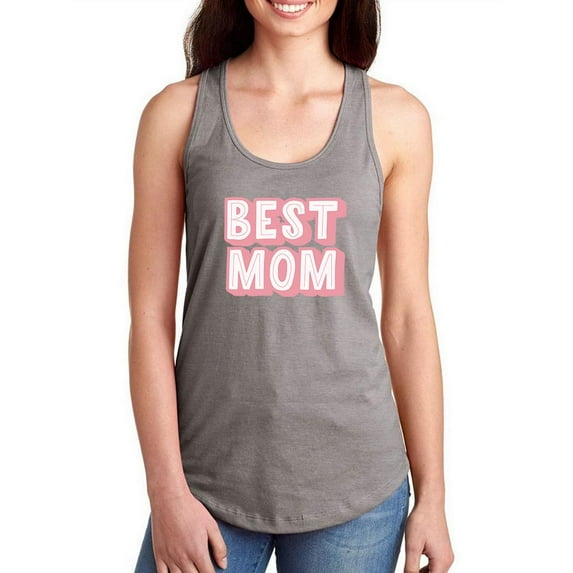 Best Mom Big Letters Racerback Tank Women -Image by Shutterstock, Female XX-Large