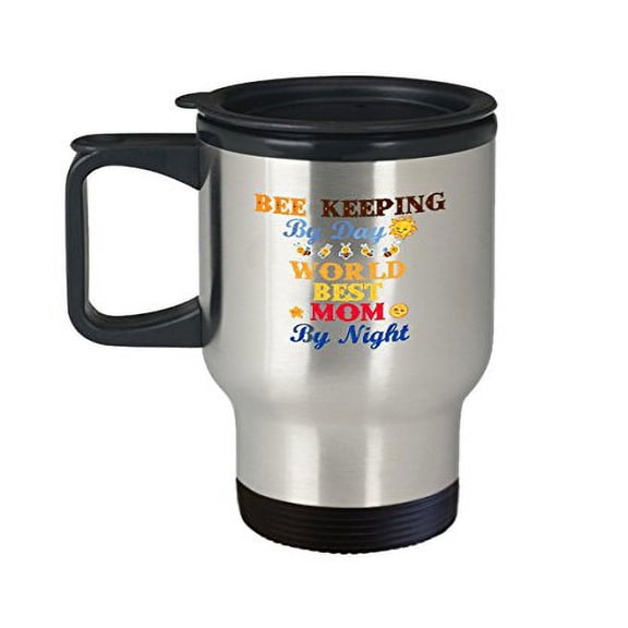 Best Mom Coffee Travel Mug - 14 oz Stainless Steel Cup - Perfect Gift for Women