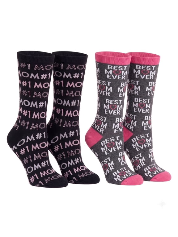 Best Mom Ever Women's Novelty Crew Socks Birthday & Christmas Gift for Mom