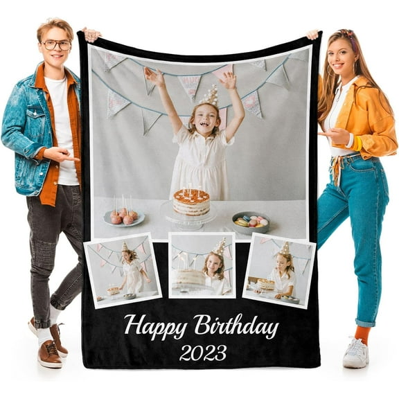 Best Mom Ever Blanket Personalized with Own Photos, Custom Gifts for Mom, 1st from Husband, Mom Birthday Gifts from Daughter Son, Anniversary Valentines Day Gifts for Wife Customized