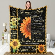 Best Mom Ever Blankets for Mom from Daughter, Mom Presents, Birthday Gifts for Mom, Mothers Day Blanket for Mom from Daughter, Throw Blanket for Mom 55"x70"