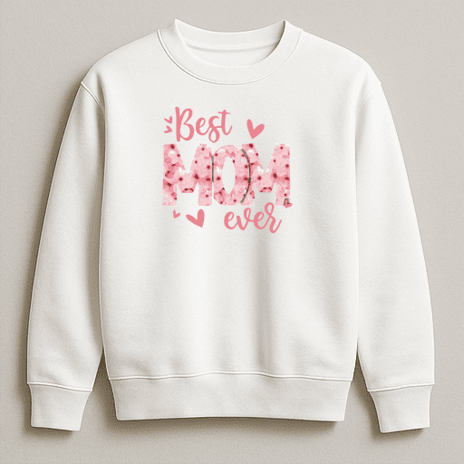 Best Mom Ever Cozy Retro Inspired Graphic Casual Wear Everyday Sweatshirt, up to size 5XL ...