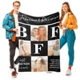 thumbnail image 1 of Best Mom Ever Custom Blanket with 5 Photos Personalized Picture Blanket Customized Gifts for Mom Grandma for Birthday Mother's Day Christmas, 15 Colors Available, 32"x48" Blankets, 1 of 5