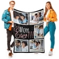 thumbnail image 1 of Best Mom Ever Custom Blanket with 5 Photos Personalized Picture Blanket Customized Gifts for Mom Grandma for Birthday Mother's Day Christmas, 15 Colors Available, 32"x48" Blankets, 1 of 5
