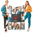 thumbnail image 1 of Best Mom Ever Custom Blanket with 5 Photos Personalized Picture Blanket Customized Gifts for Mom Grandma for Birthday Mother's Day Christmas, 15 Colors Available, 32"x48" Blankets, 1 of 5