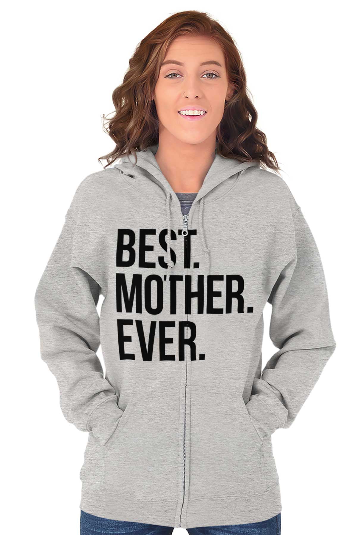 Best Mom Ever Cute Happy Mothers Day Zip Hoodie Sweatshirt Women Brisco  Brands M