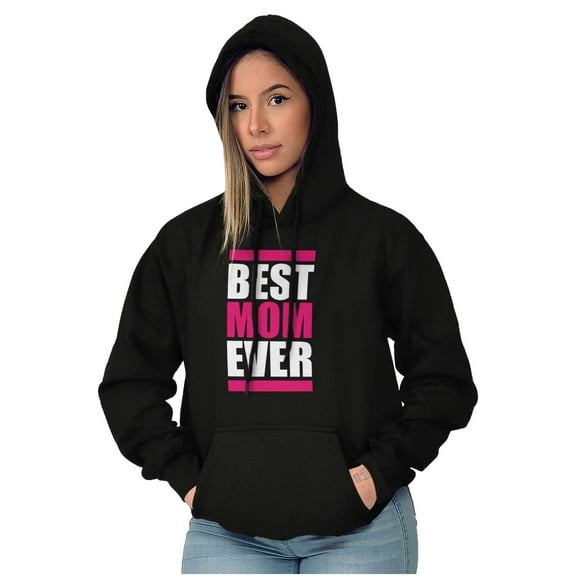 Best Mom Ever Cute Mothers Day Mommy Women Plus Size Graphic Pullover Hoodie Brisco Brands 2X