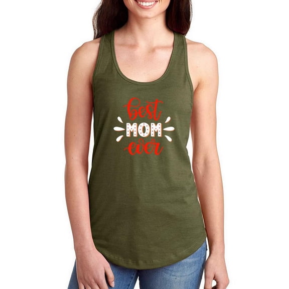 Best Mom Ever Festive Banner Racerback Tank Women -Image by Shutterstock, Female Small