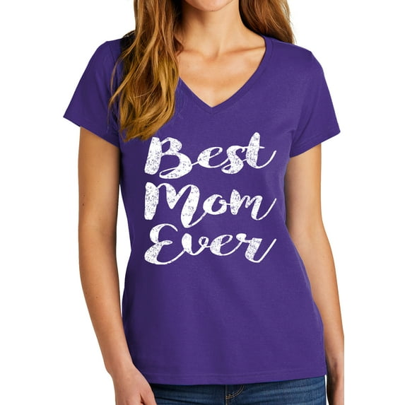 Best Mom Ever Funny Womens T-Shirt Purple XL