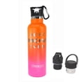 thumbnail image 1 of Best Mom Ever Gift - Ezprogear 25 oz Stainless Steel Water Bottle Double Wall Vacuum Insulated with Straw (Orange/Pink), 1 of 4