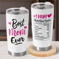 thumbnail image 1 of Best Mom Ever Gifts, Mothers Day Birthday Gifts For Mom Wife, Nutrition Facts 20Oz Tumbler For Mother New Mom From Daughter Son Husband, 20oz Coffee Insulated Tumbler, 1 of 6