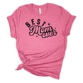 thumbnail image 1 of Best Mom Ever Heart Mother's Day Women's Short Sleeve T-shirt Graphic Tee-Pink-xxxl, 1 of 4