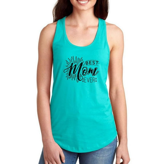 Best Mom Ever Impact Text Racerback Tank Women -Image by Shutterstock, Female XX-Large
