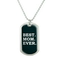 thumbnail image 1 of Best Mom Ever Military Dog Tag Pendant Necklace with Chain, 1 of 4
