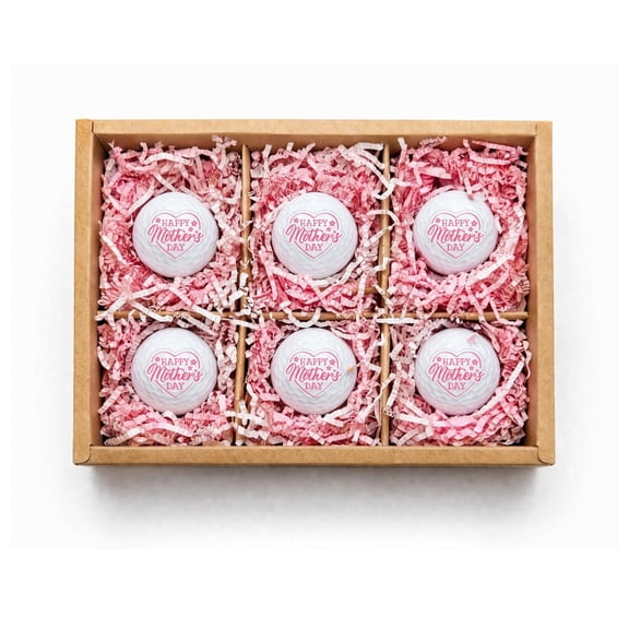 Best Mom Ever - Mother’s Day Personalized Golf Ball Gift Set – 6 Custom Photo Golf Balls with Gift Box, Unique Gift for Mom from Kids, Husband