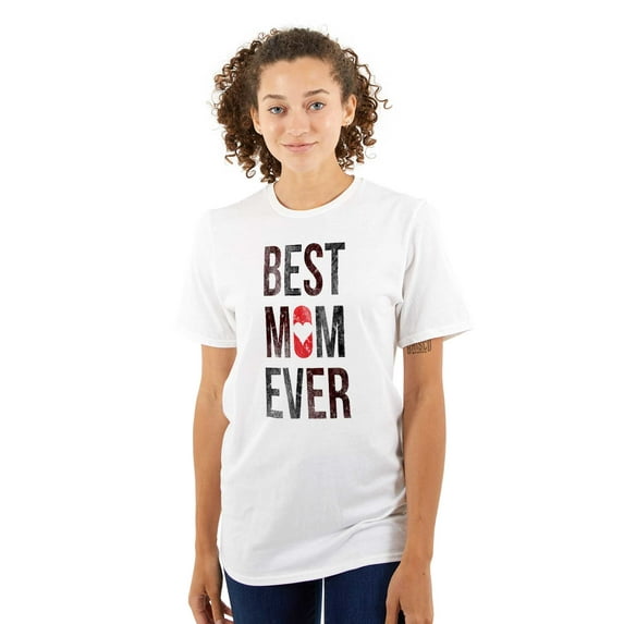 Best Mom Ever Present for Mother Women's Graphic T Shirt Tees Brisco Brands S