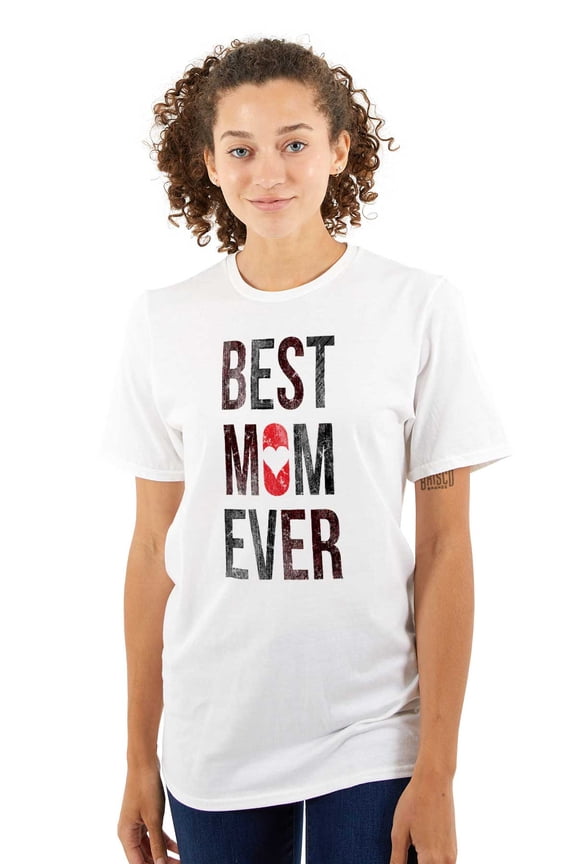 Best Mom Ever Present for Mother Women's Graphic T Shirt Tees Brisco Brands S
