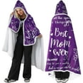 thumbnail image 1 of Best Mom Ever Sherpa Hoodie Blanket, for Mom Mama, Brithday for Mom from Daughter Son, Wearable Blanket for Sofa Couch Living Room 47" x 72", 1 of 6