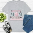 thumbnail image 1 of Best Mom Ever T-Shirt | Floral Butterfly Graphic Tee for Women, Ash, 2XL, 1 of 6