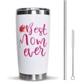 thumbnail image 1 of Best Mom Ever Tumbler, Gifts for Mom From Daughter Son, Mothers Day Gifts for Mom - Birthday Gifts for Mom, Unique Christmas Gifts Ideas for Mom - 20 Oz Mom Travel Tumbler with Straw and Lid, 1 of 6