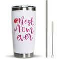 thumbnail image 1 of Best Mom Ever Tumbler, Gifts for Mom From Daughter Son, Mothers Day Gifts for Mom - Birthday Gifts for Mom, Unique Christmas Gifts Ideas for Mom - 20 Oz Mom Travel Tumbler with Straw and Lid, 1 of 5