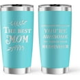 thumbnail image 1 of The Best Mom Ever Tumbler, Mothers Day Gifts for Mom from Daughter Son, happy Birthday Christmas Gift Ideas for New Mom, Cool Cup For Women, Stainless Steel Insulated Travel Mug 20oz, 1 of 6