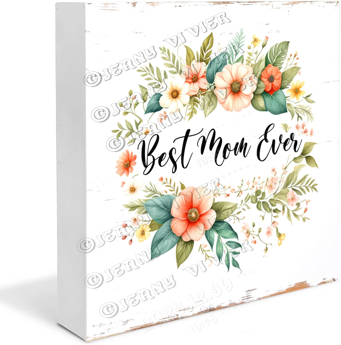 Best Mom Ever Wood Box Sign,Funny Mom Gifts from Son Daughter,Best Mom ...