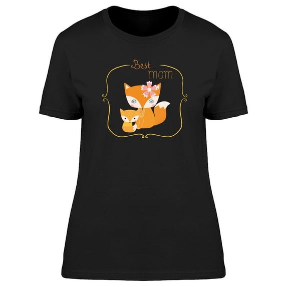 Best Mom Fox Doodles T-Shirt Women -Image by Shutterstock, Female Large