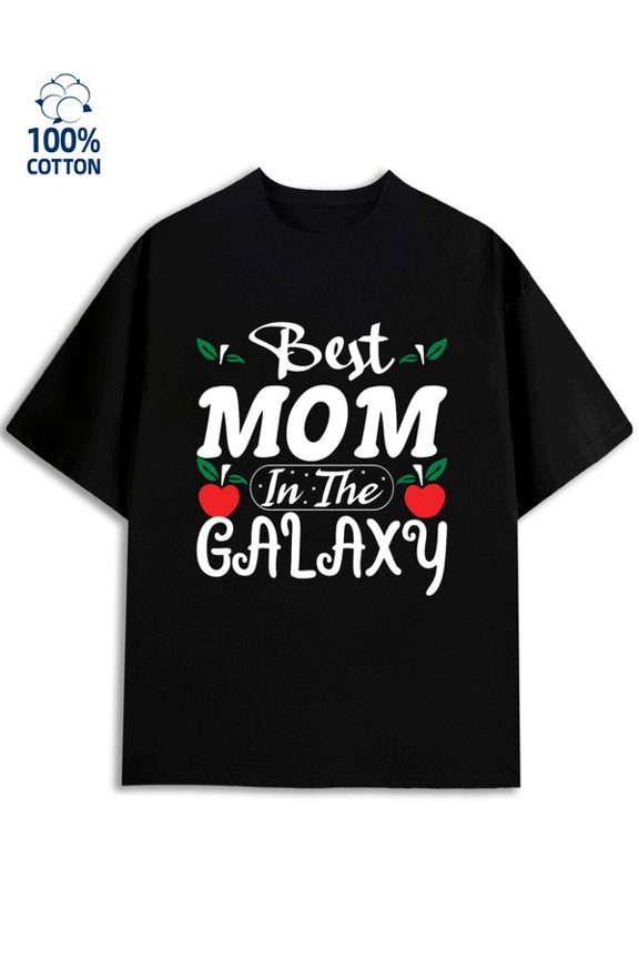 Best Mom Galaxy Men lovers black All-season fitness top, stylish and sporty look, durable activewear gift heart Fashion Unisex Shirt Graphic tshirts