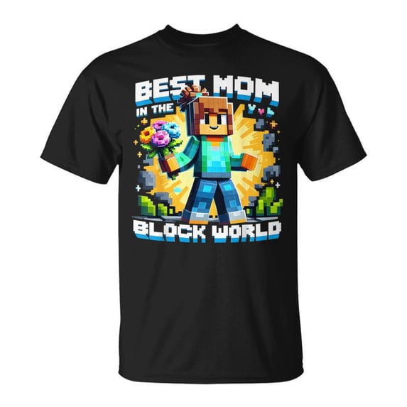 Best Mom In The Block World Pixel Gaming Mother Day TShirt - Walmart.com