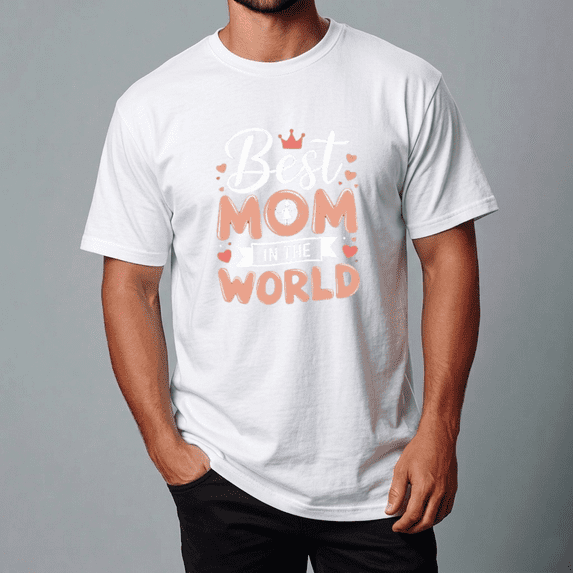 Best Mom In The World for Loving Tribute Unisex T-Shirt,S- 5XL